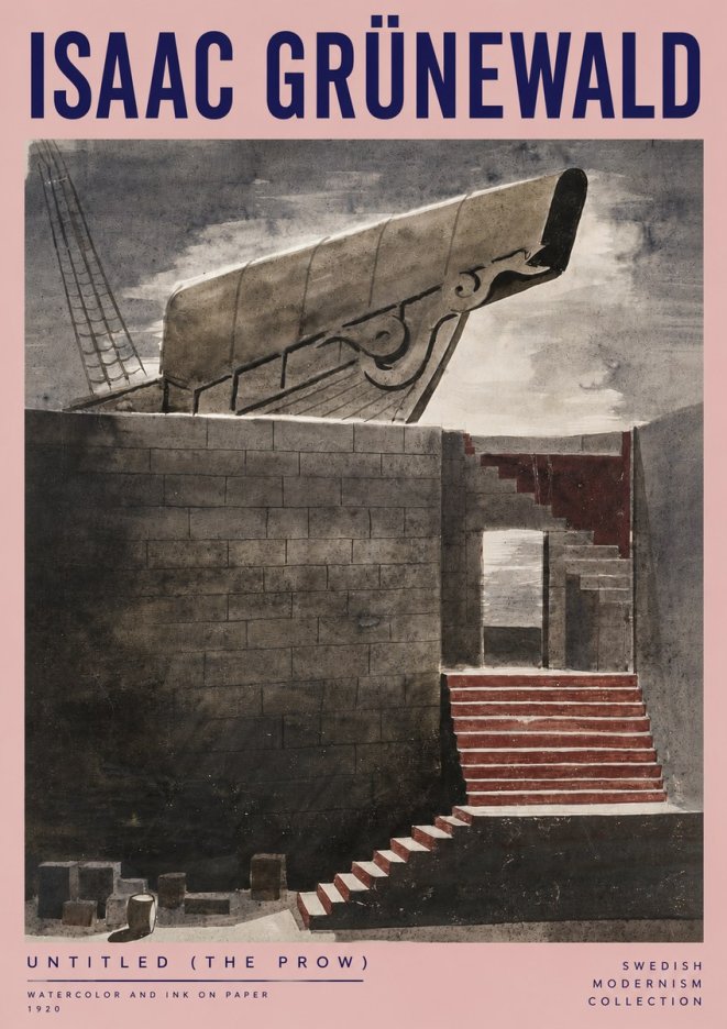 Isaac Grünewald Untitled (the Prow) No3 - Affiche