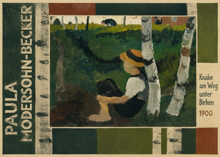 Paula Modersohn-Becker Knabe Am Weg Unter Birken No3 - Affiche