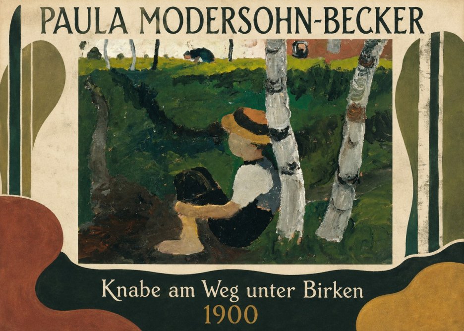 Paula Modersohn-Becker Knabe Am Weg Unter Birken No5 - Affiche