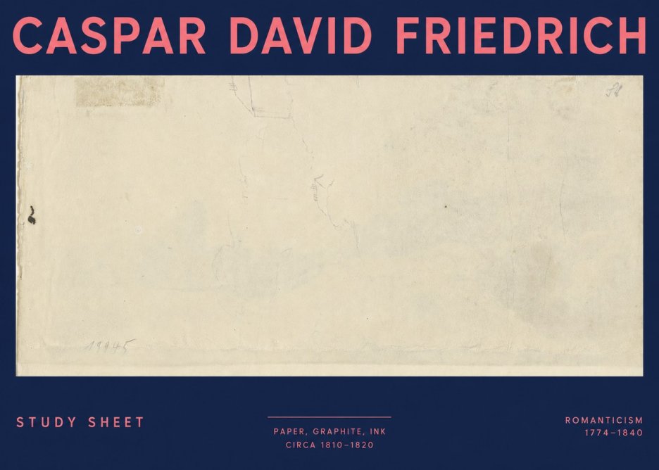 Caspar David Friedrich Study Sheet No3 - Affiche