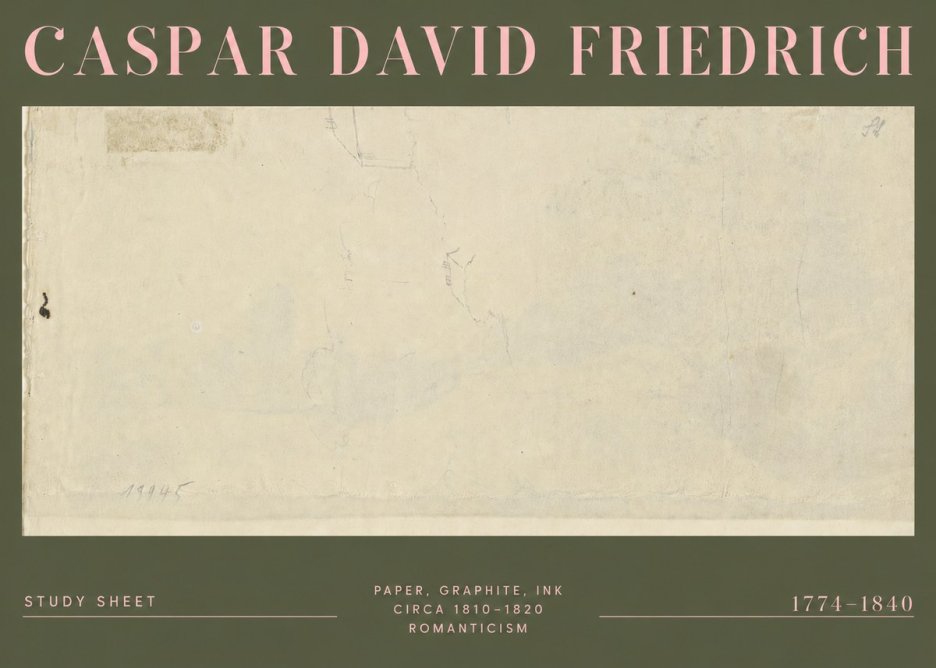 Caspar David Friedrich Study Sheet No4 - Affiche