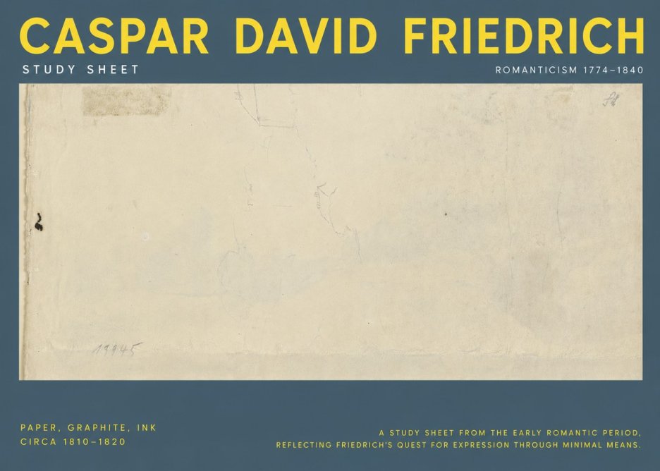 Caspar David Friedrich Study Sheet No5 - Affiche