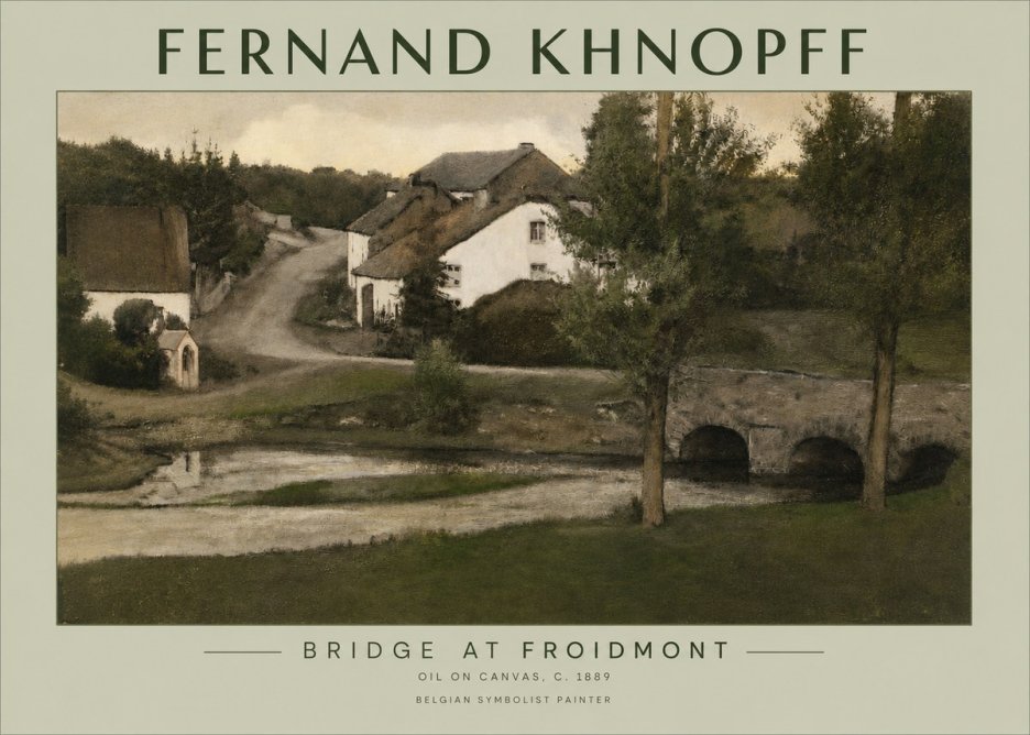 Fernand Khnopff Bridge at Froidmont No3 - Affiche