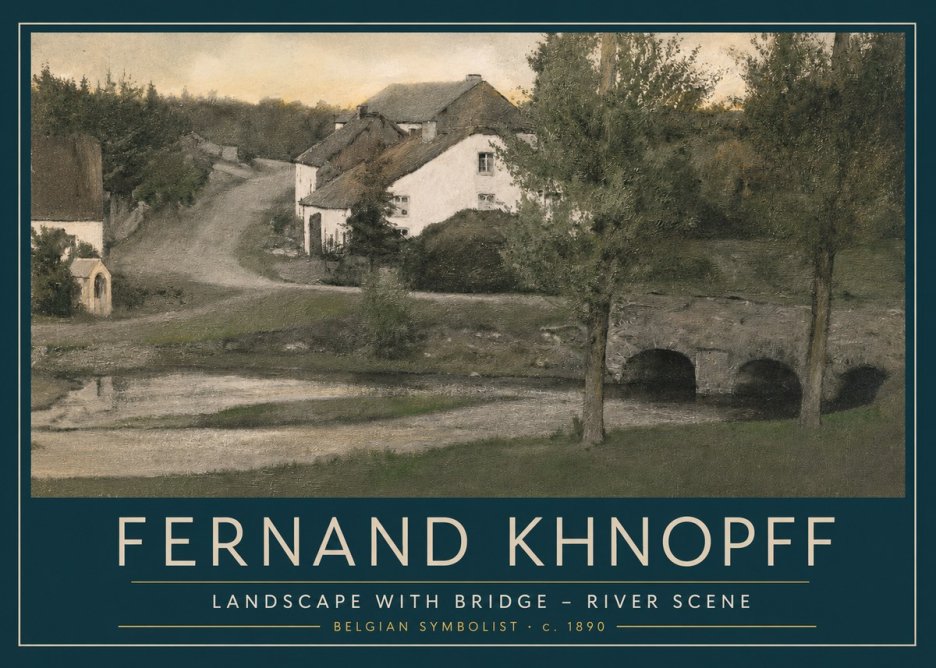 Fernand Khnopff Bridge at Froidmont No5 - Affiche