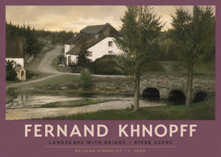 Fernand Khnopff Bridge at Froidmont No6 - Affiche