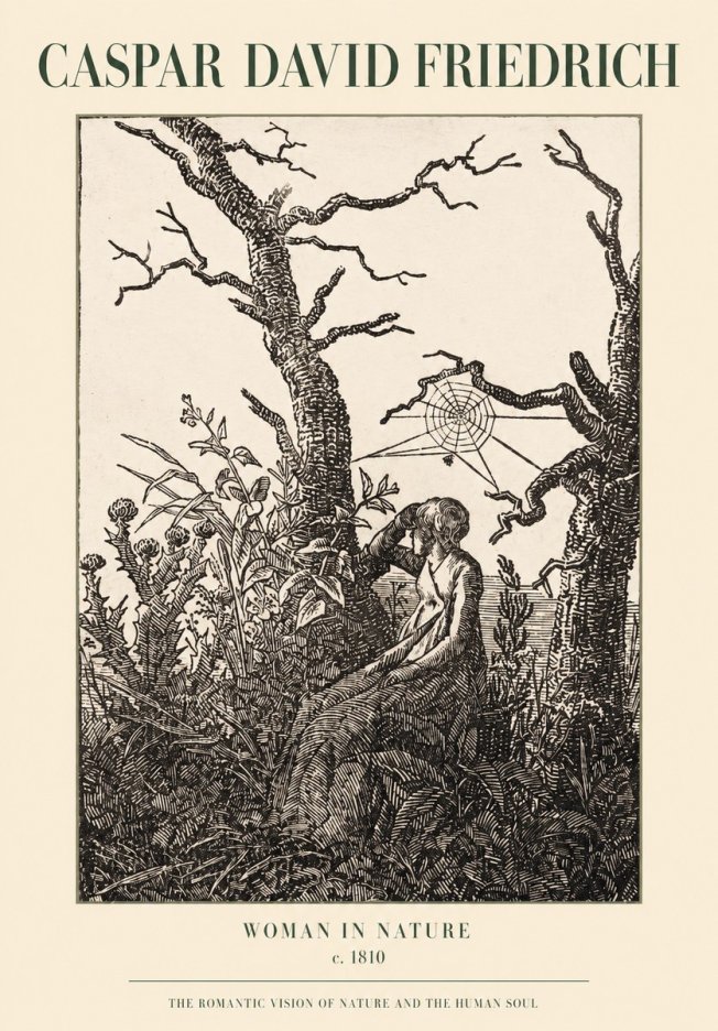 Caspar David Friedrich Woman in Nature No1 - Affiche