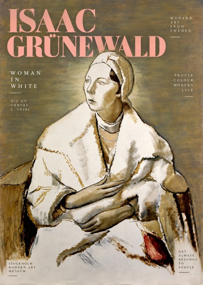 Isaac Grünewald The Woman in White No3 - Affiche