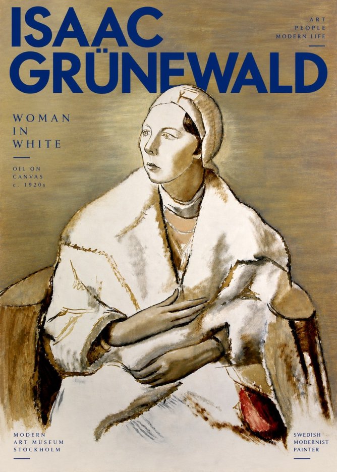 Isaac Grünewald The Woman in White No4 - Affiche