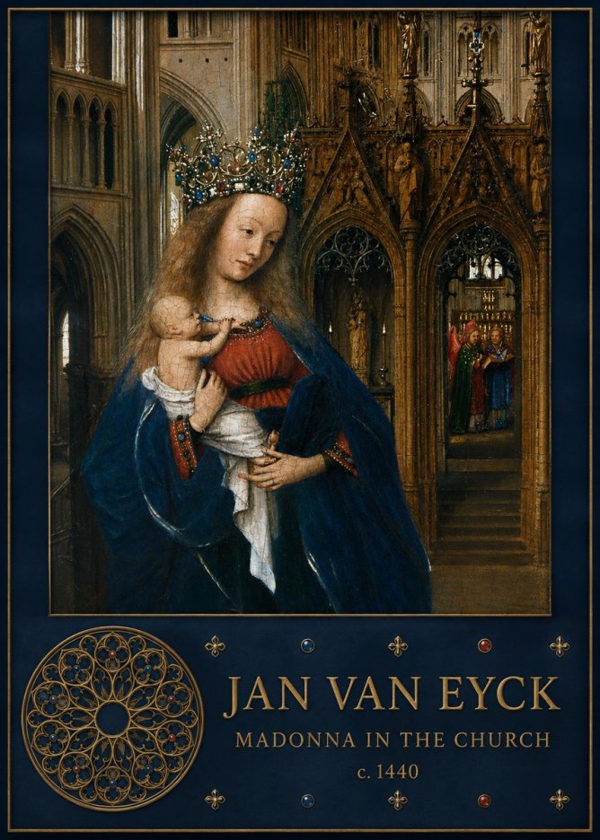 Jan van Eyck Madonna in the Church I No5 - Affiche