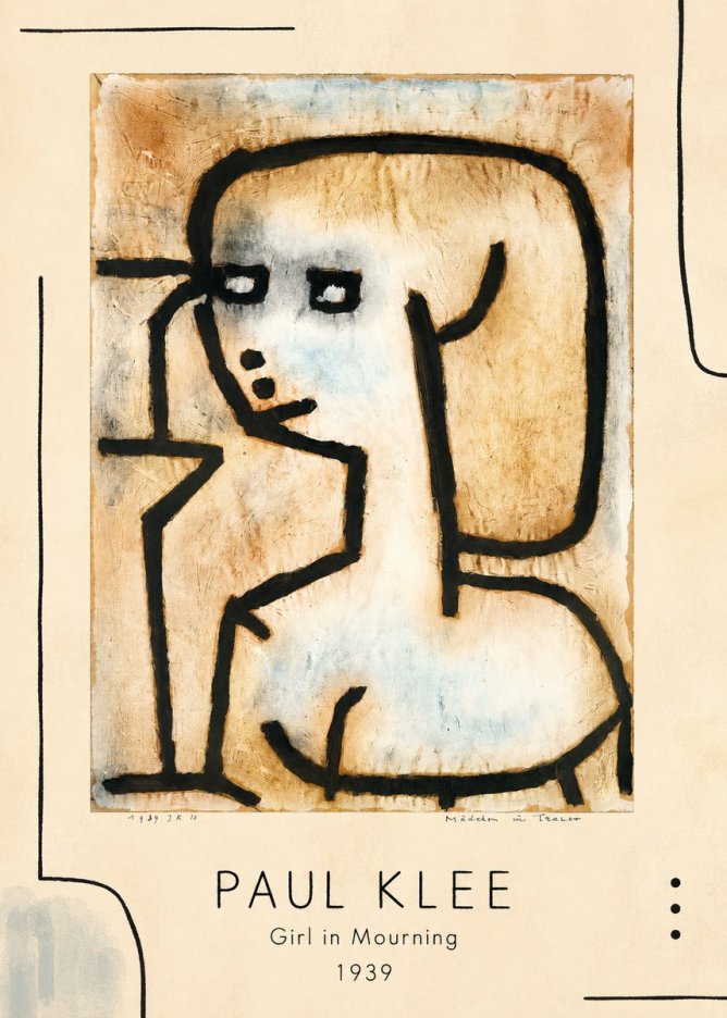Paul Klee Girl in Mourning No1 - Affiche