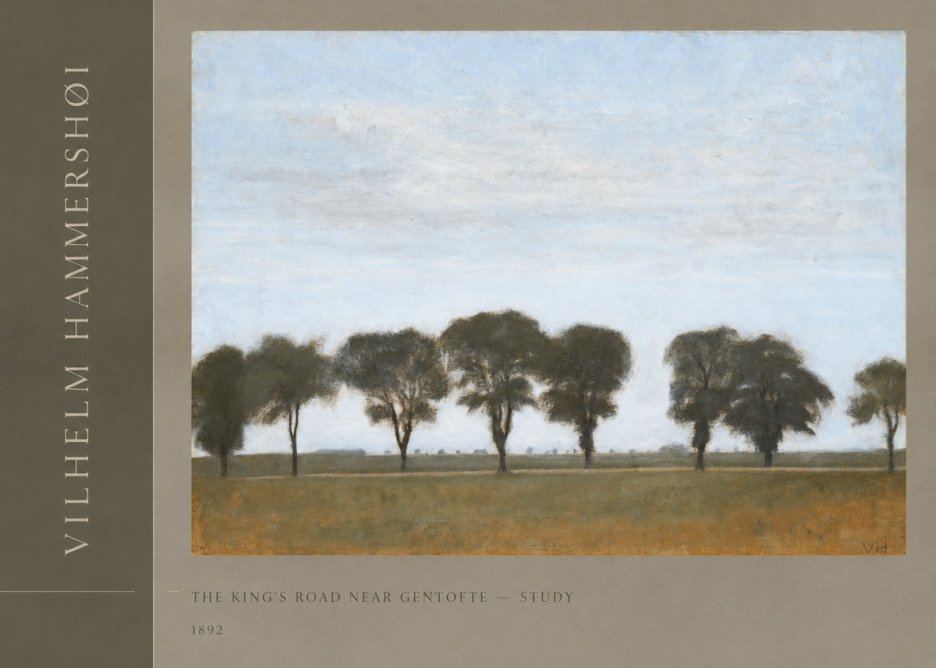 Vilhelm Hammershøi The King's Road Near Gentofte - Study No2 - Affiche