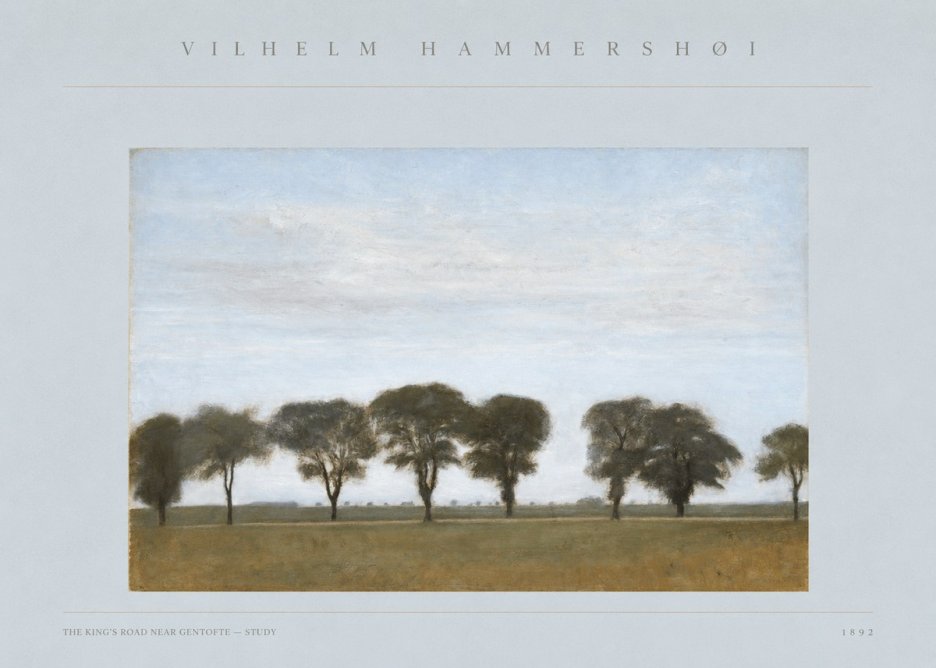 Vilhelm Hammershøi The King's Road Near Gentofte - Study No3 - Affiche