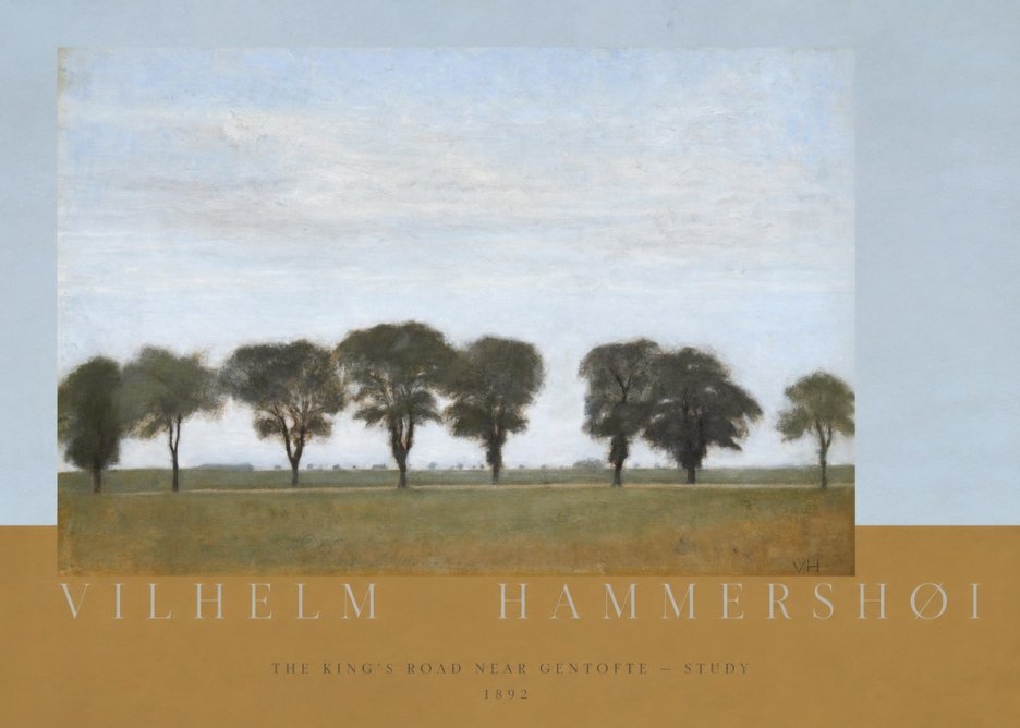 Vilhelm Hammershøi The King's Road Near Gentofte - Study No5 - Affiche