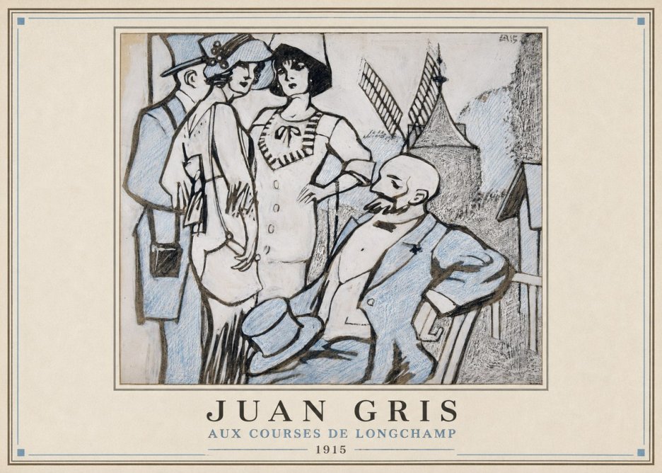 Juan Gris Aux Courses De Longchamp No1 - Affiche