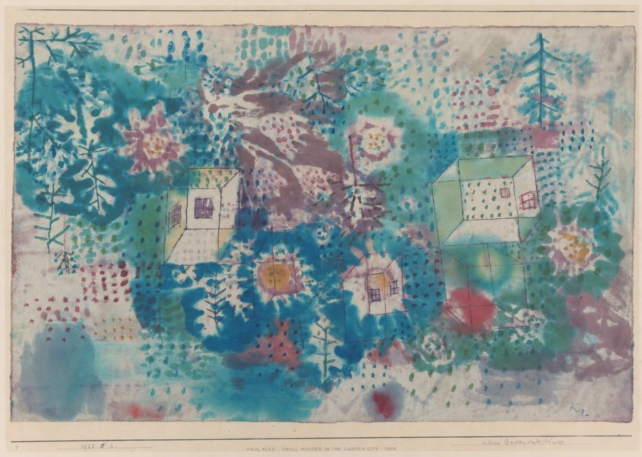 Paul Klee Small Houses in the Garden City No4 - Affiche