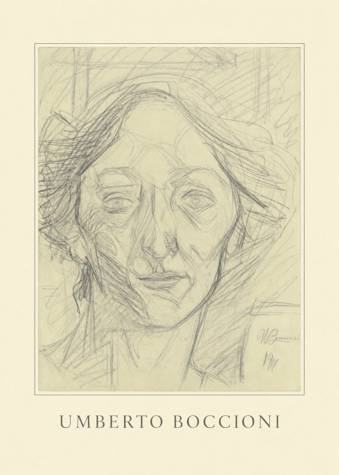 Umberto Boccioni Head of a Woman No3 - Affiche