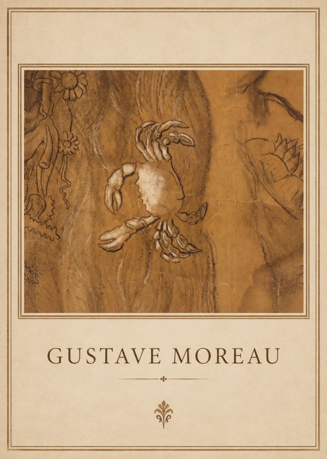 Gustave Moreau Crab Study No1 - Affiche