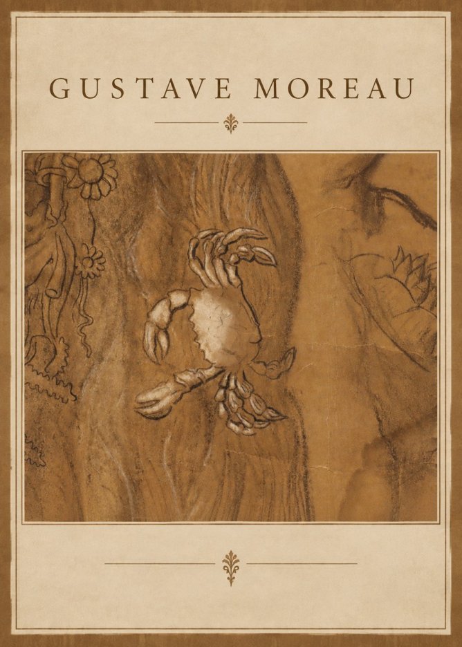 Gustave Moreau Crab Study No2 - Affiche