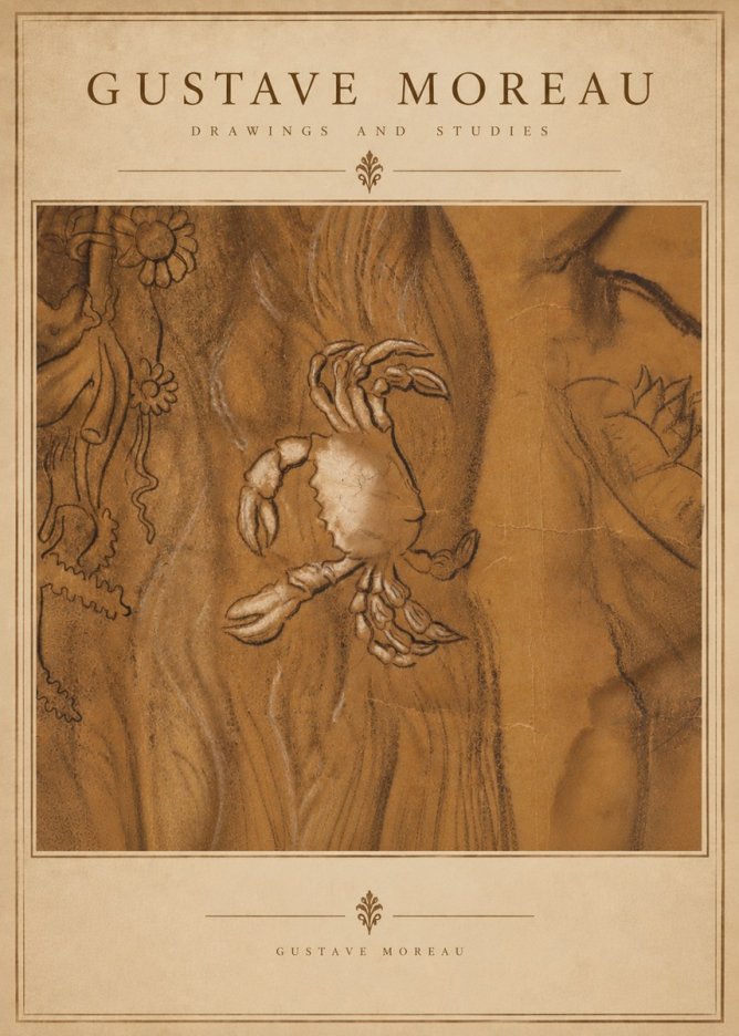 Gustave Moreau Crab Study No6 - Affiche