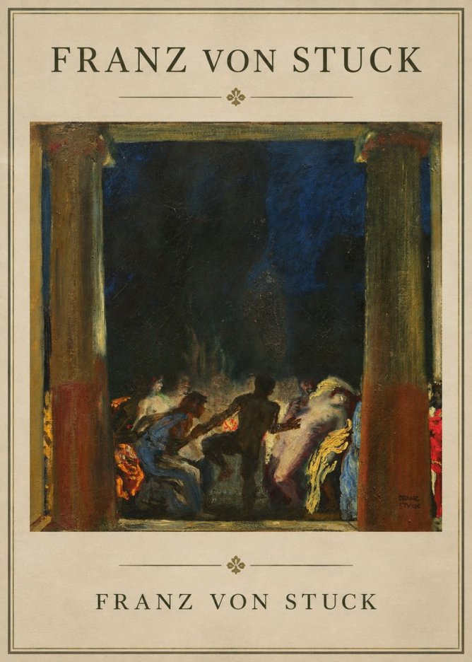 Franz von Stuck Bacchic Revel No1 - Affiche