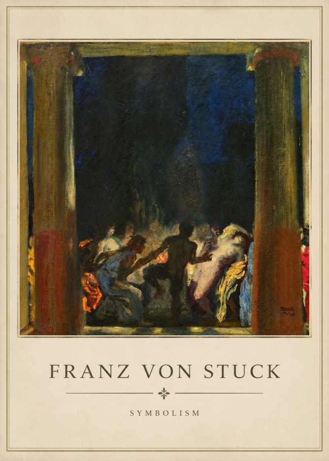 Franz von Stuck Bacchic Revel No3 - Affiche
