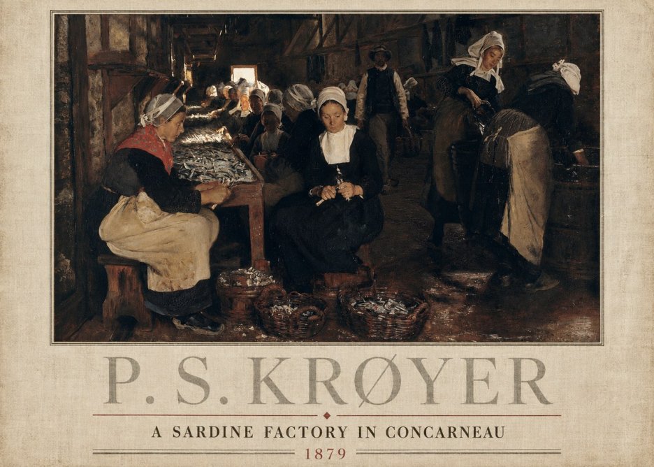P.S. Krøyer A Sardine Factory in Concarneau No3 - Affiche