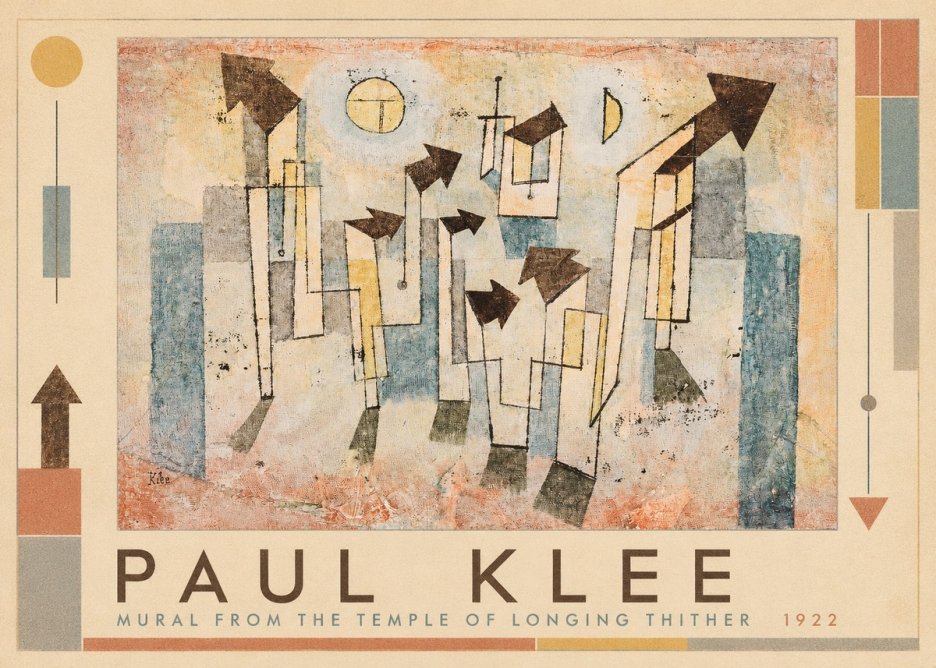 Paul Klee Mural from the Temple of Longing Thither No1 - Affiche