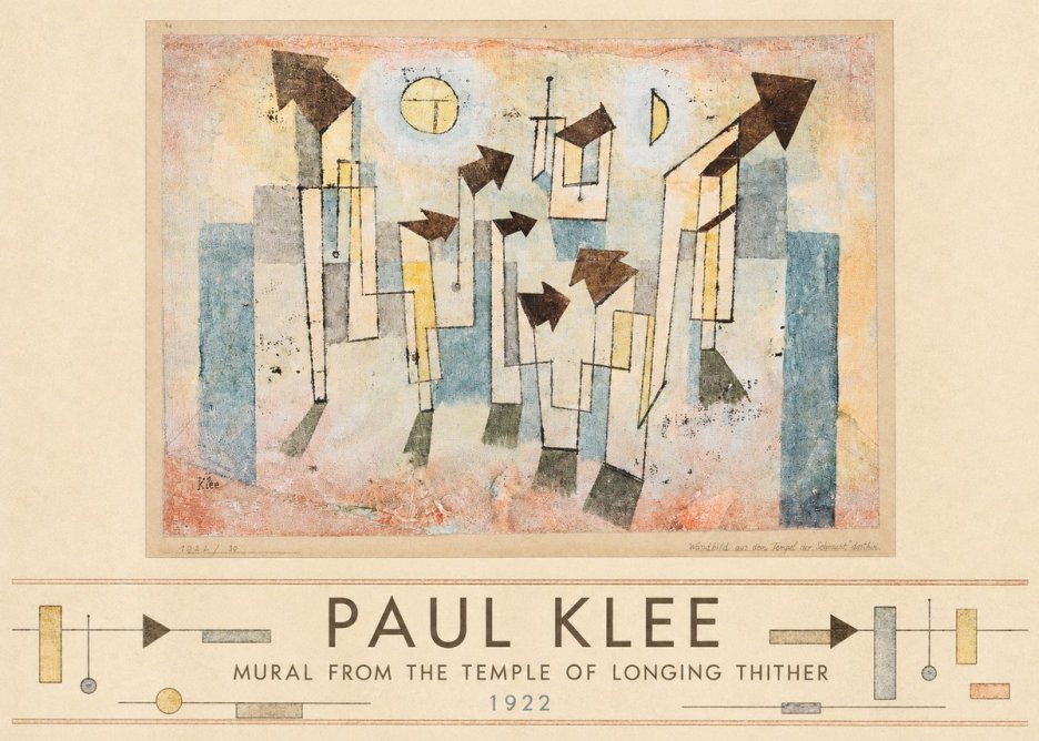 Paul Klee Mural from the Temple of Longing Thither No3 - Affiche