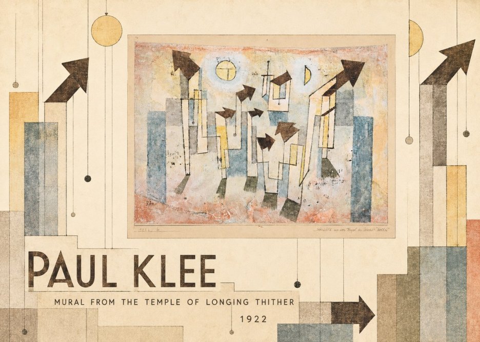 Paul Klee Mural from the Temple of Longing Thither No5 - Affiche