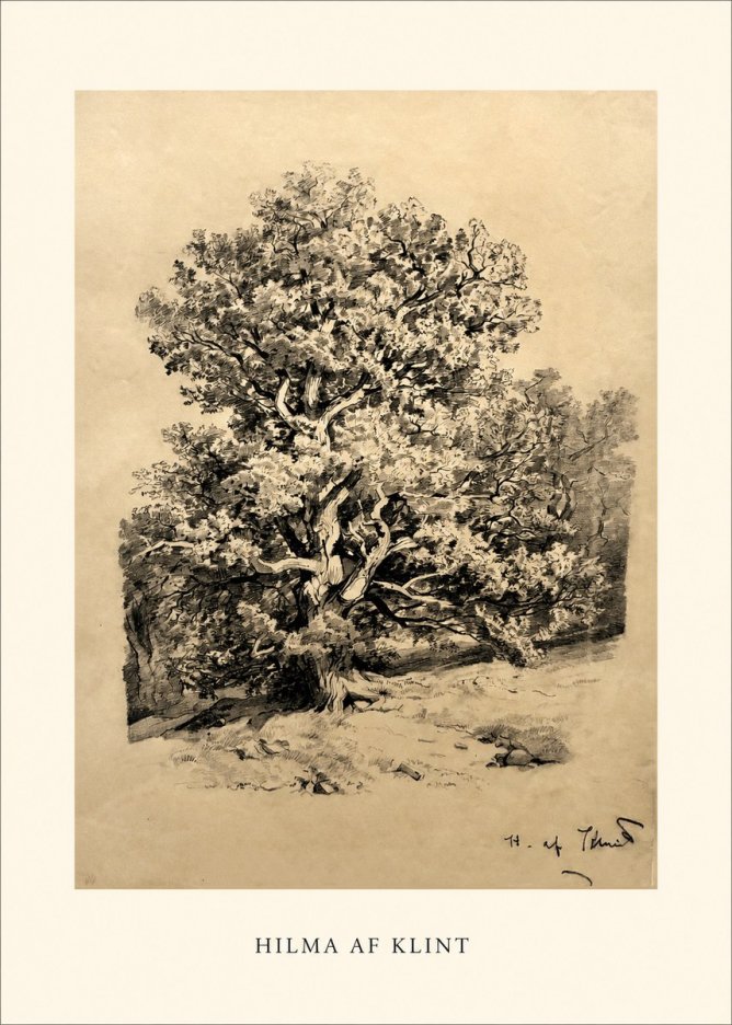 Hilma af Klint Large Tree Landscape No1 - Affiche