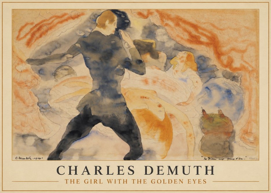 Charles Demuth The Girl with the Golden Eyes No1 - Affiche