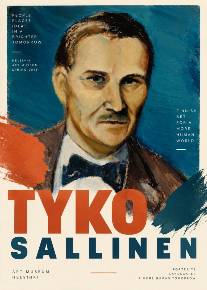 Tyko Sallinen Portrait of a Man I No4 - Affiche