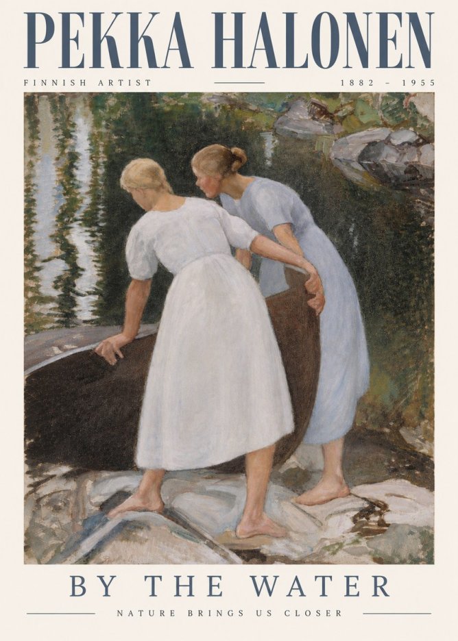 Pekka Halonen By the Water No3 - Affiche