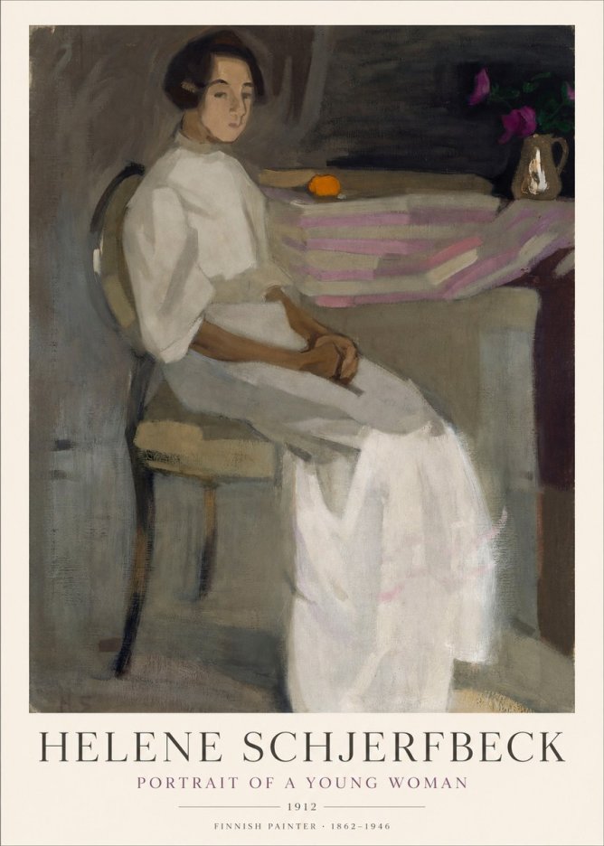 Helene Schjerfbeck Portrait of a Young Woman No1 - Affiche
