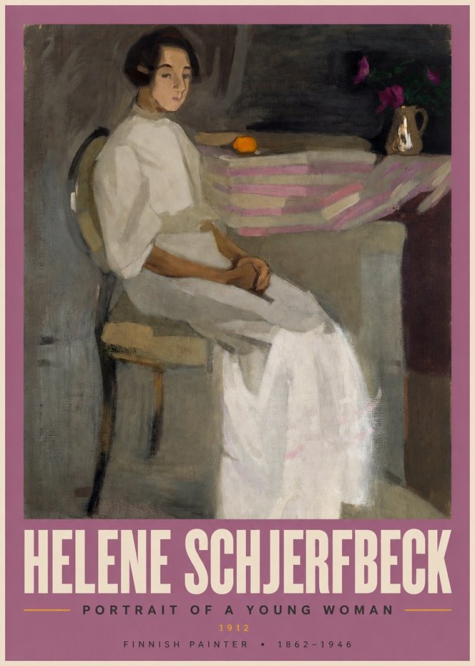 Helene Schjerfbeck Portrait of a Young Woman No2 - Affiche