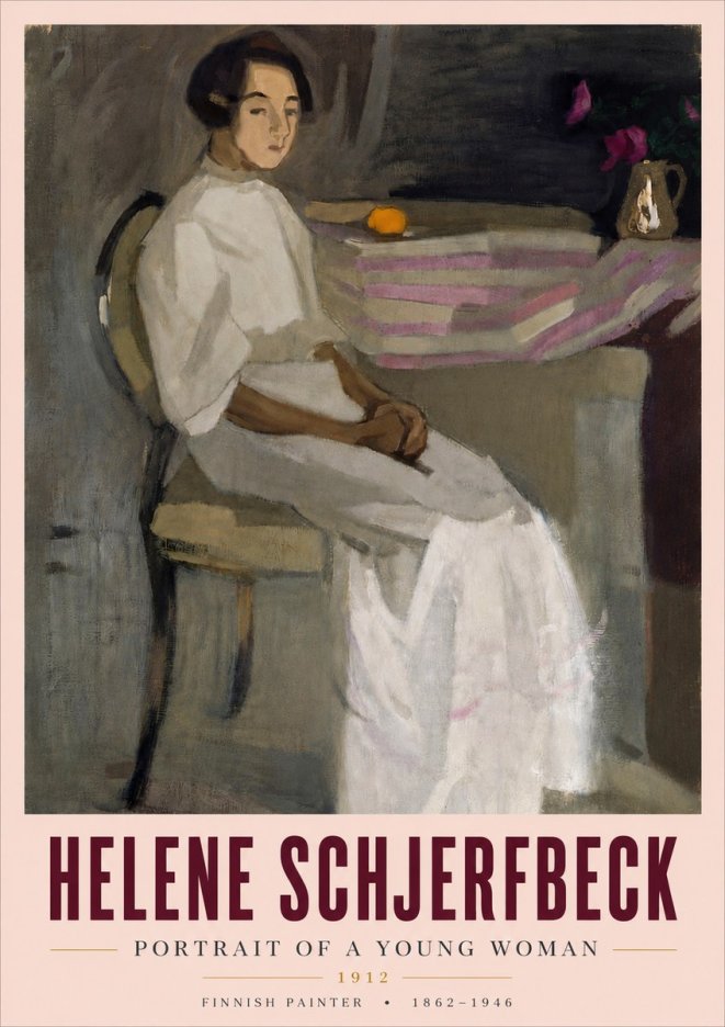 Helene Schjerfbeck Portrait of a Young Woman No5 - Affiche