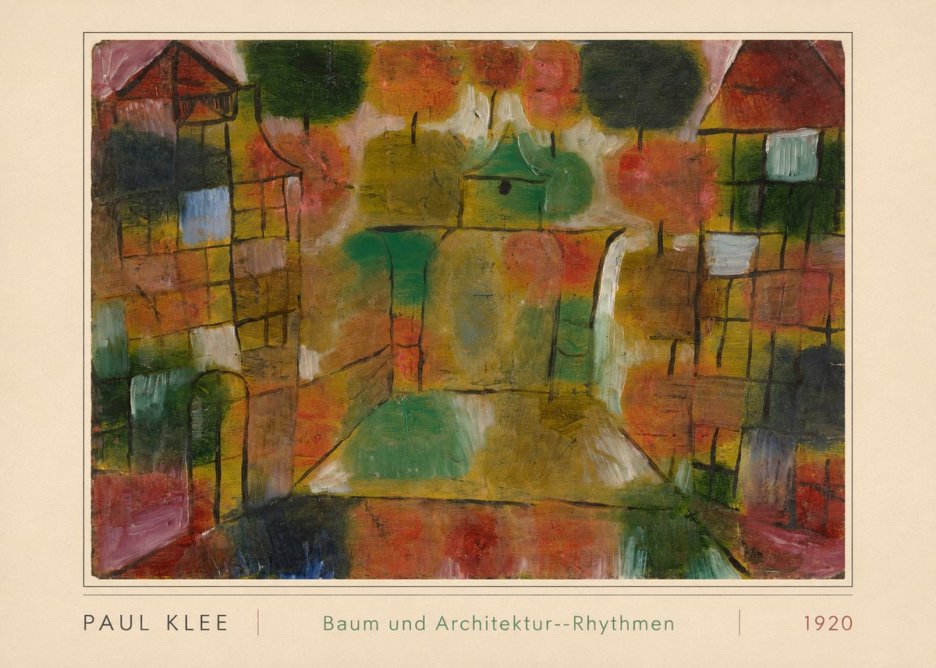 Paul Klee Baum Und Architektur--rhythmen No3 - Affiche