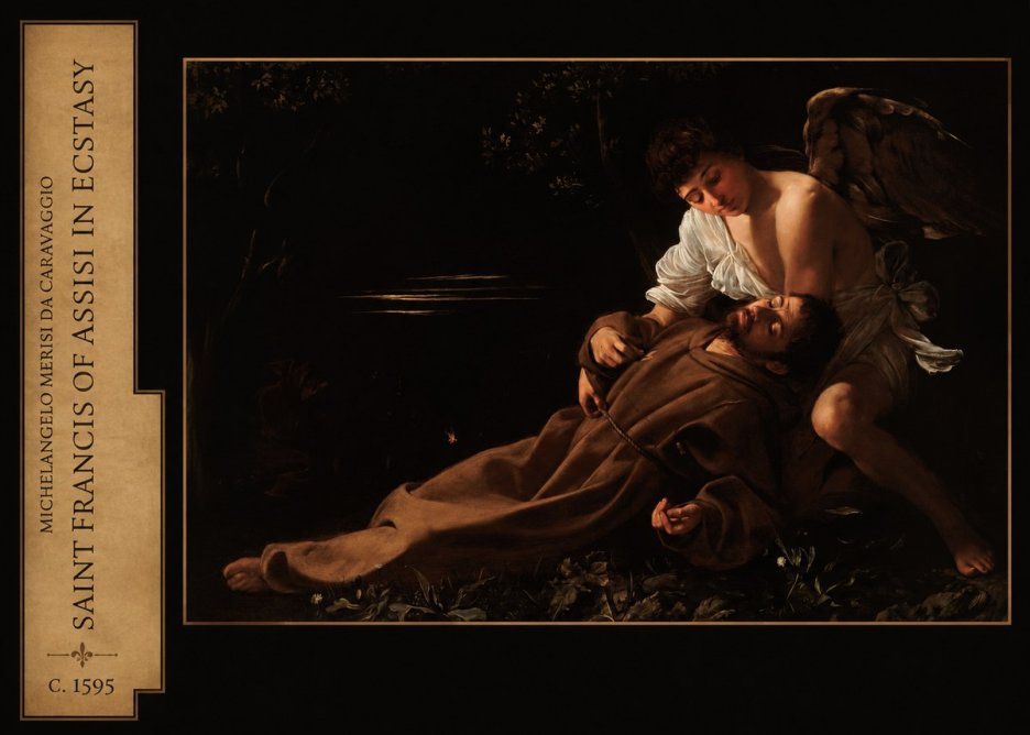 Michelangelo Merisi da Caravaggio Saint Francis of Assisi in Ecstasy No2 - Affiche