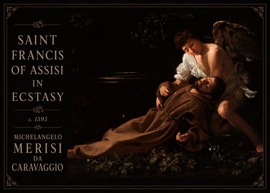 Michelangelo Merisi da Caravaggio Saint Francis of Assisi in Ecstasy No4 - Affiche