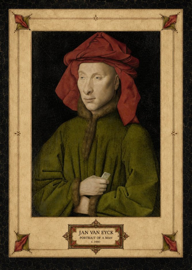 Jan van Eyck Portrait of a Man I No3 - Affiche
