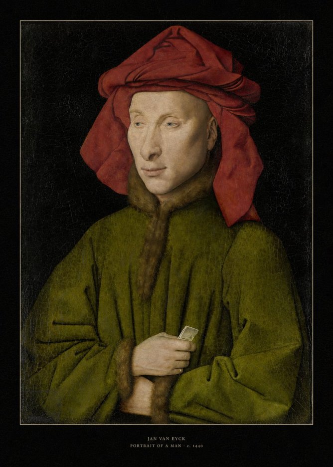 Jan van Eyck Portrait of a Man I No6 - Affiche