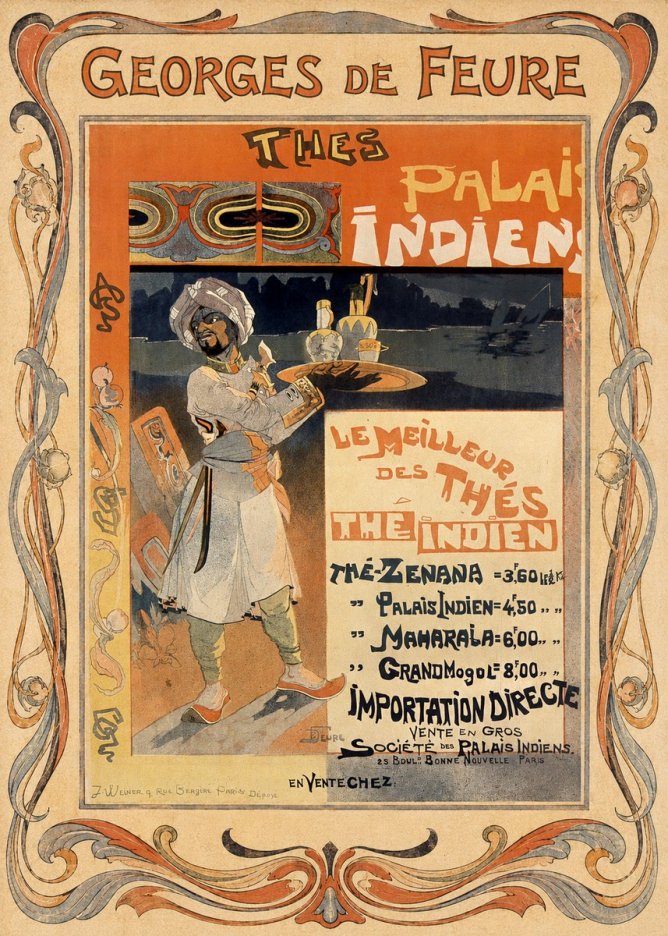 Georges de Feure Thés Palais Indien No1 - Affiche