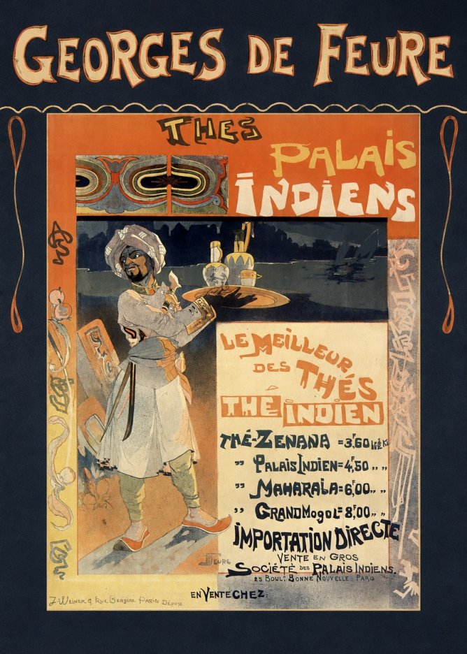 Georges de Feure Thés Palais Indien No6 - Affiche