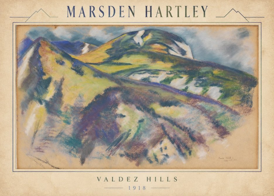 Marsden Hartley Valdez Hills No3 - Affiche