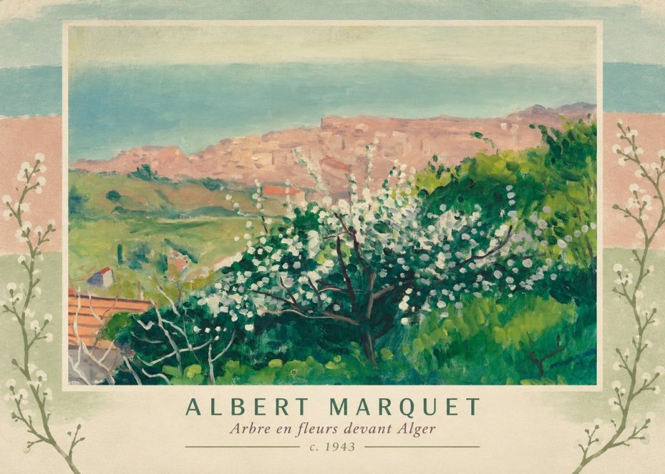 Albert Marquet Arbre En Fleurs Devant Alger No4 - Affiche