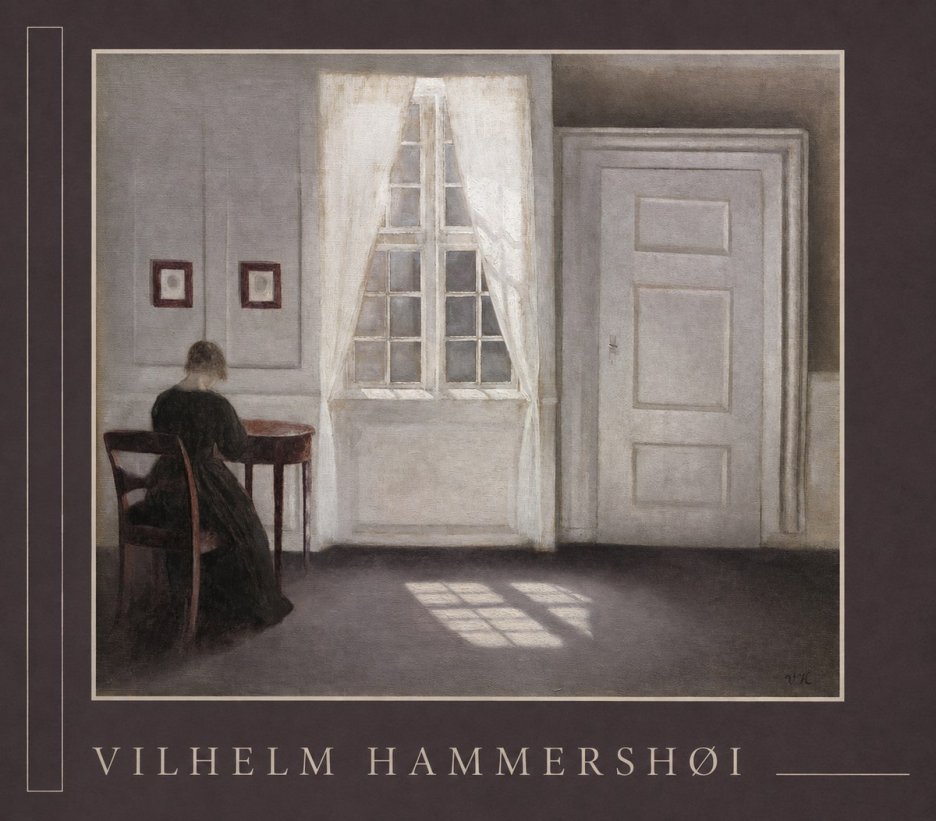 Vilhelm Hammershøi Interior with a Woman at a Table No4 - Affiche