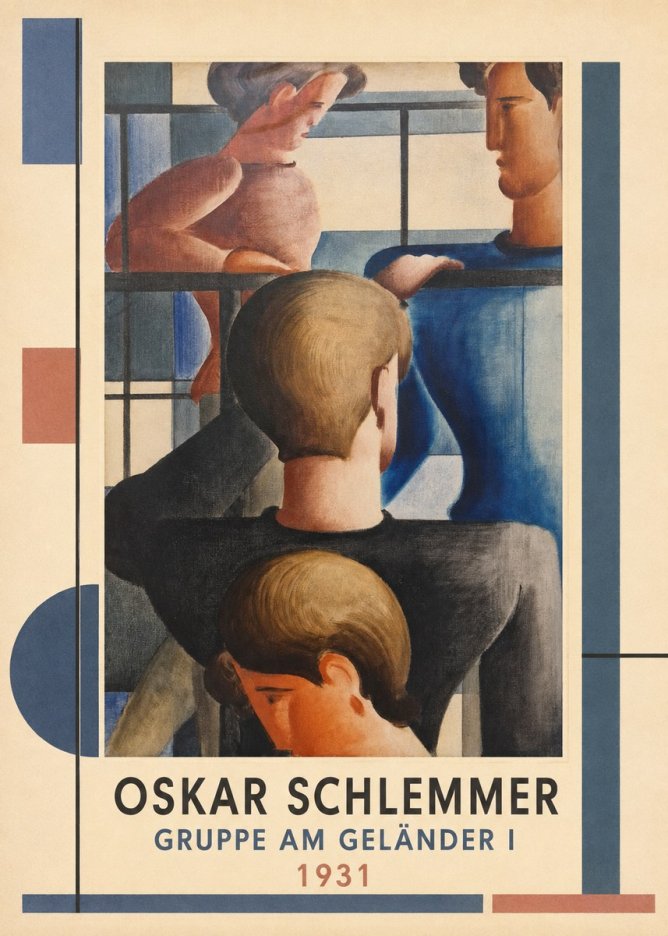 Oskar Schlemmer Gruppe Am Geländer I No1 - Affiche