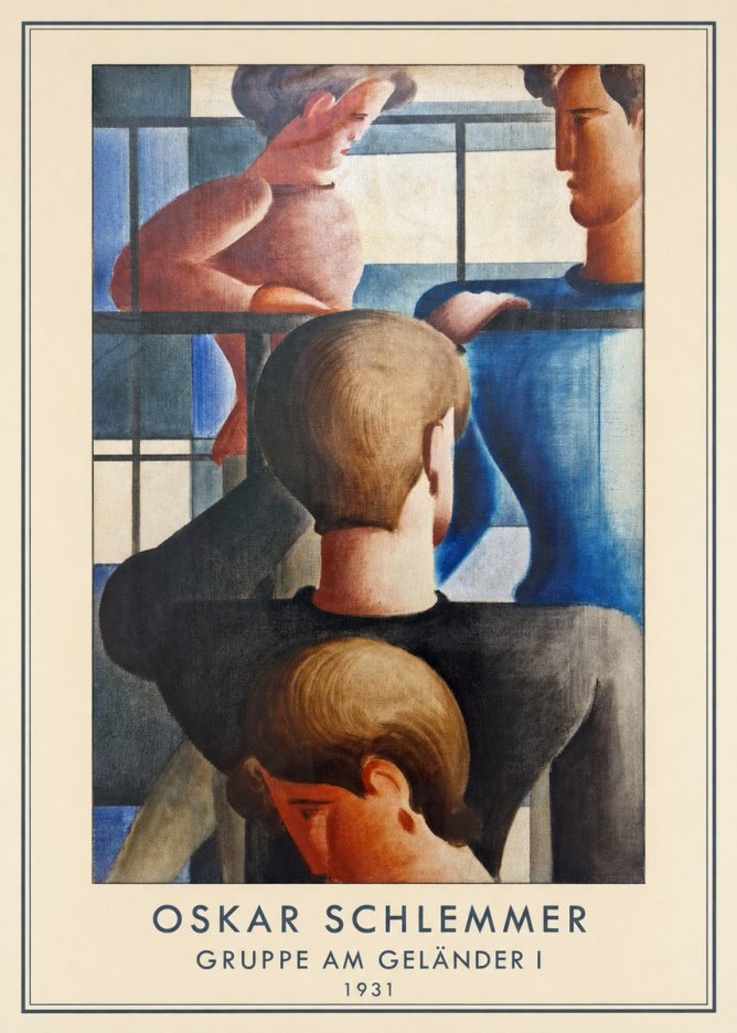 Oskar Schlemmer Gruppe Am Geländer I No4 - Affiche