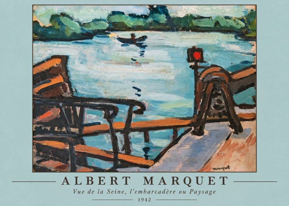 Albert Marquet Vue De La Seine, L'embarcadère Ou Paysage No1 - Affiche