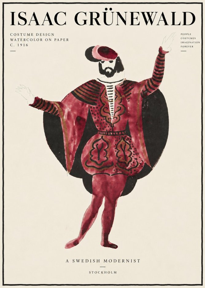 Isaac Grünewald Costume Design II No6 - Affiche